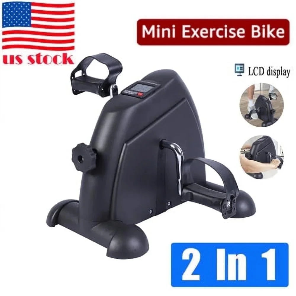 Ejercitador De Pedal De Bicicleta De Escritorio, Ejercicio De Interior De Mini Exercise Bike Stepper, Ejercitador De Pedal De Bicicleta Para Ancianos Debajo Del Equipo De Fitness De Escritorio Con Pantalla LCD